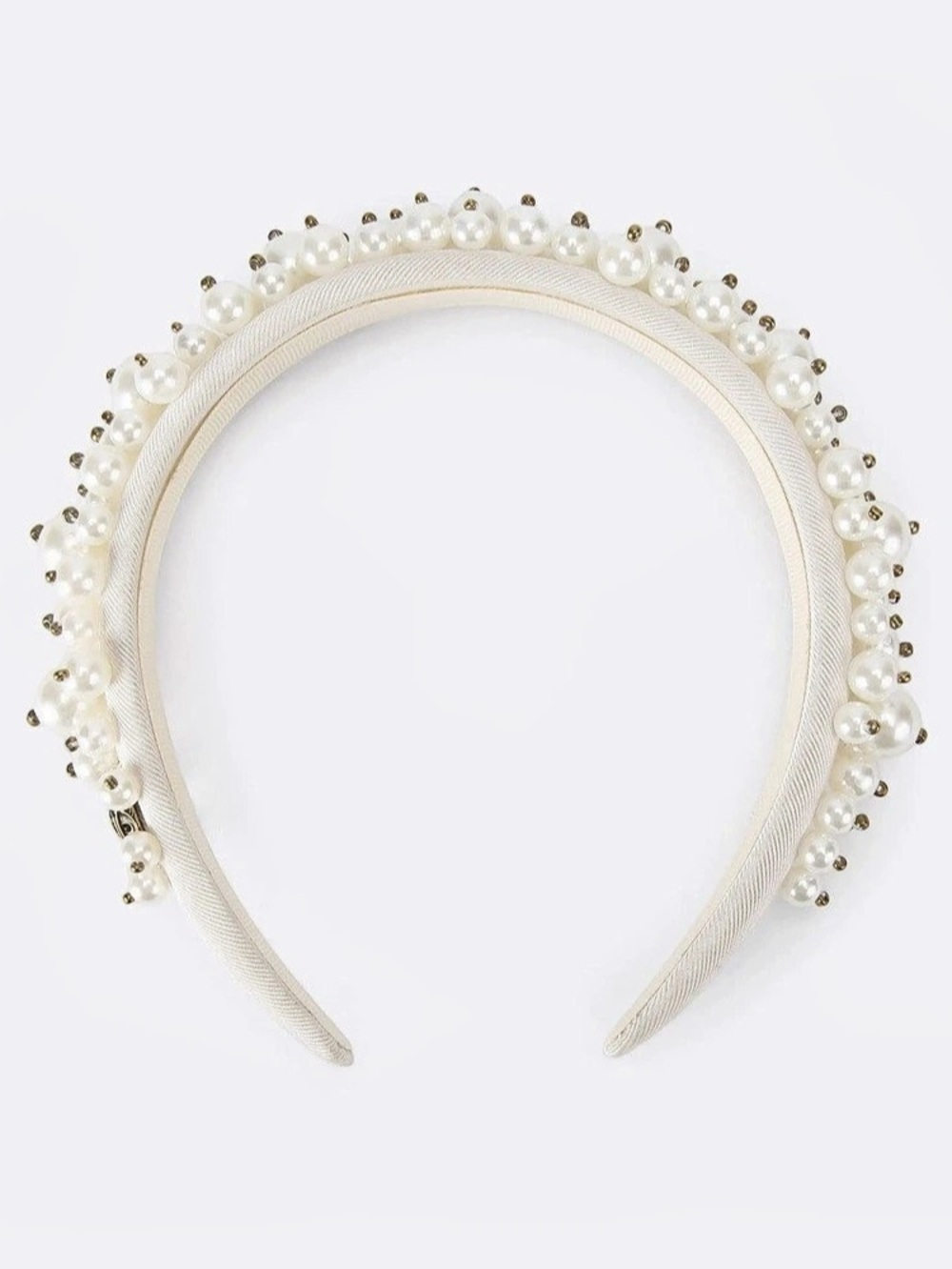 Kurt Geiger London Small Eagle Headband White & Gold